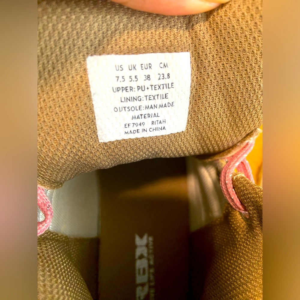 Reebok New RBX Ritah Faux Leather Tan Pink Hiking Boots Shoes size: 7.5 - Picture 6 of 7